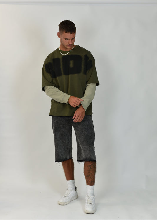 SPACE JAMMERS JORTS - CHARCOAL WASH