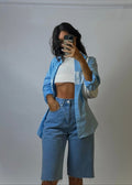 SPACE JAMMERS JORTS - BLUE DENIM
