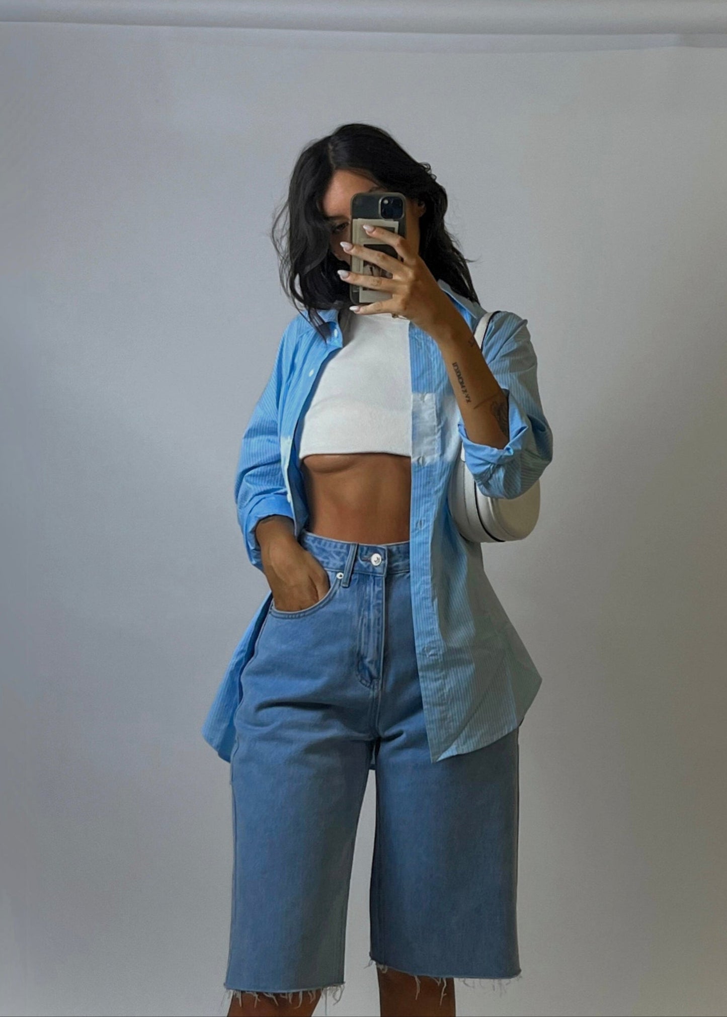 SPACE JAMMERS JORTS - BLUE DENIM