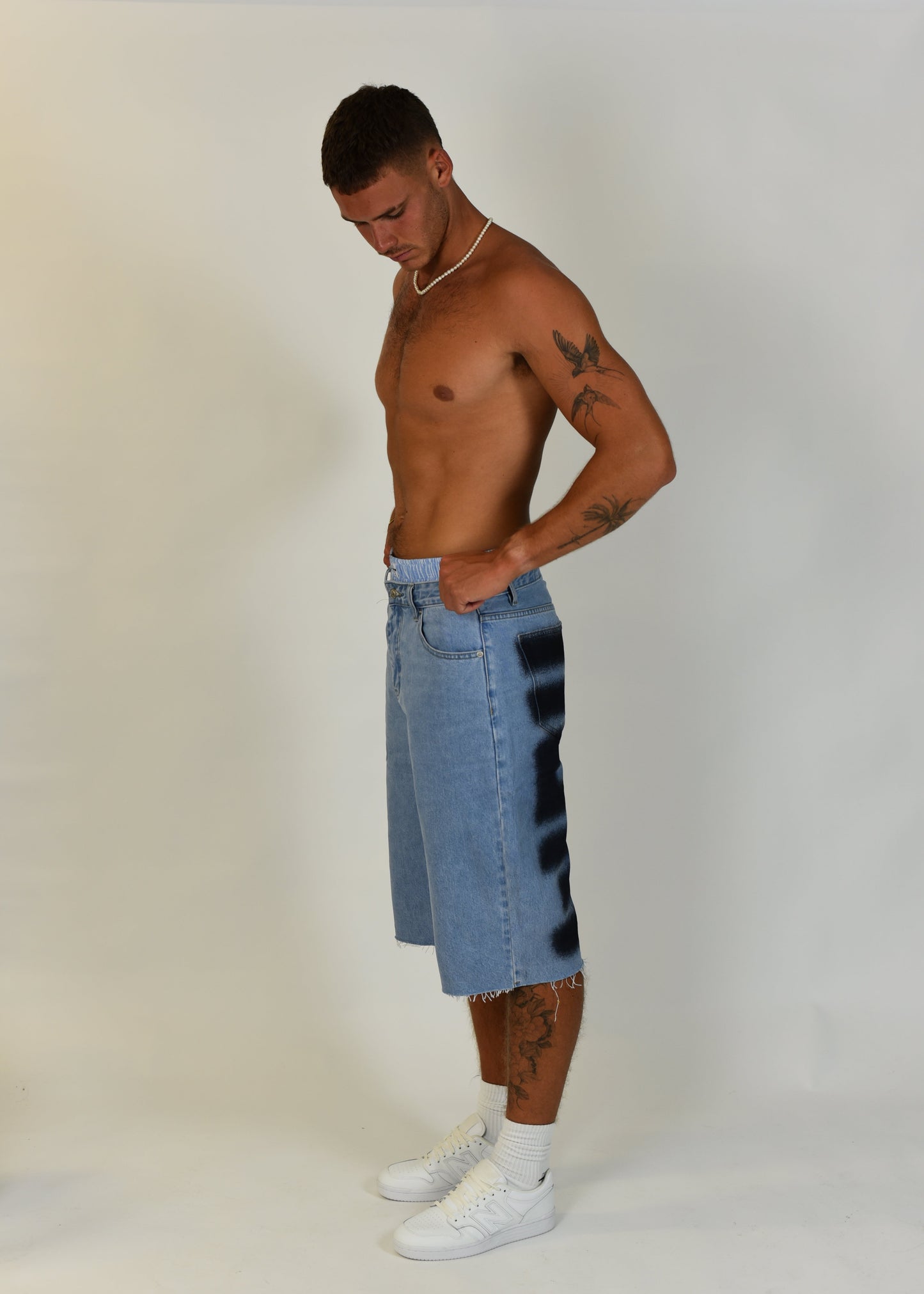 SPACE JAMMERS JORTS - BLUE DENIM